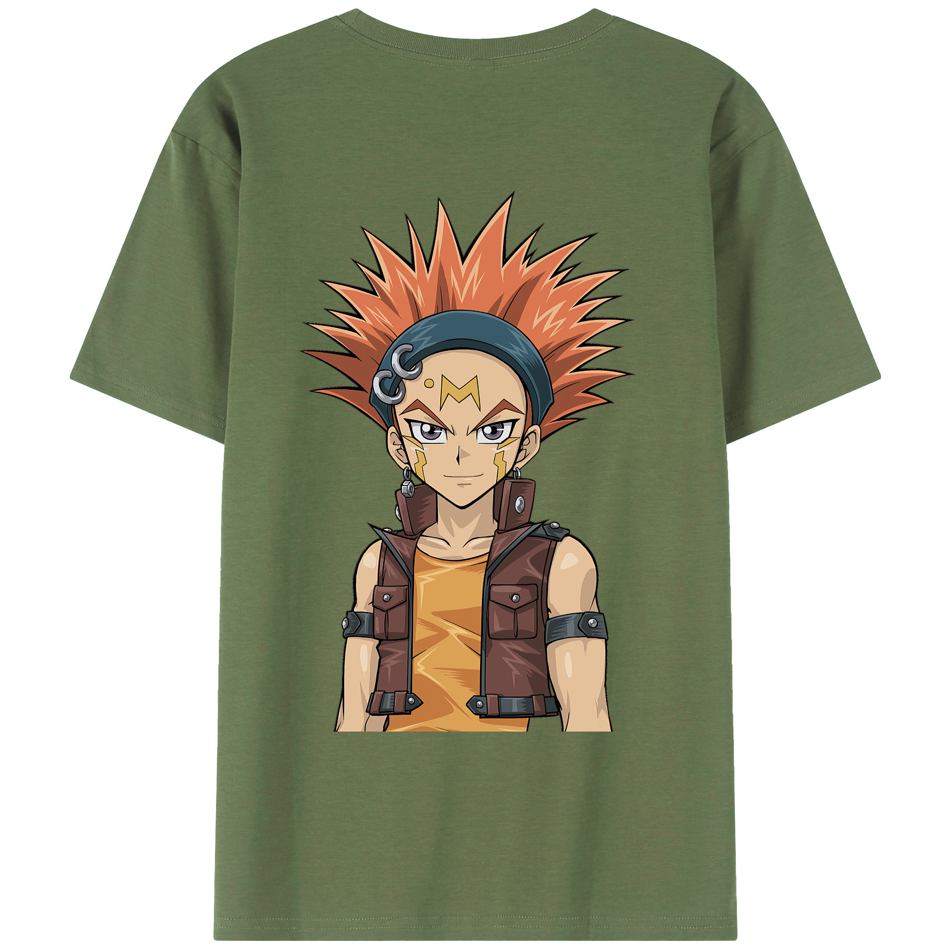 （画像用） 遊☆戯☆王 Yu-Gi-Oh! 綿100％ メンズ半袖Tシャツ（バックプリント） 通気性